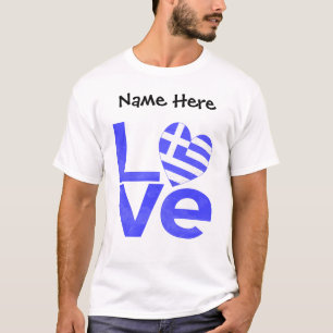 Griechenland - Blaue LIEBE Herzenflagge Personalis T-Shirt