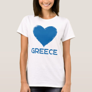Griechenland Blauer Liebe Herz Frauen T - Shirt