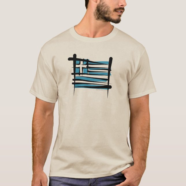 Griechenland-Bürsten-Flagge T-Shirt (Vorderseite)