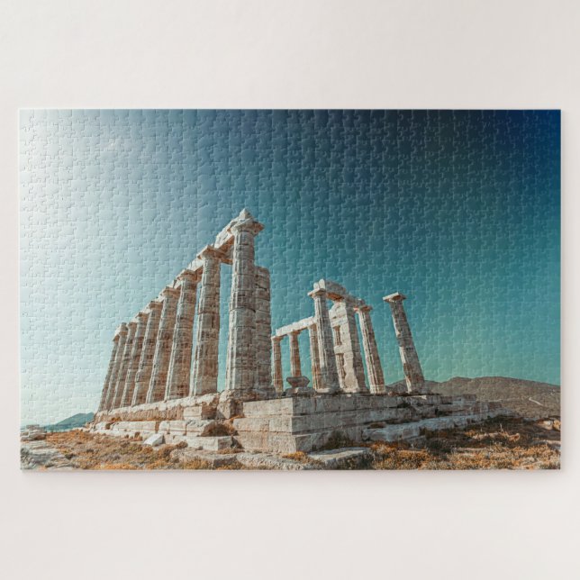 Griechenland. Cape Sounion - Ruinen eines alten Te (Horizontal)