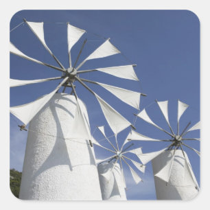 GRIECHENLAND, CRETE, Provinz Iraklio, Ano Kera: 2 Quadratischer Aufkleber