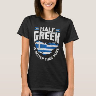 Griechenland: Die griechische Flagge ist halb grie T-Shirt