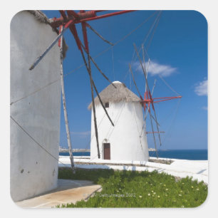 Griechenland, die Kykladen-Inseln, Mykonos, alte Quadratischer Aufkleber