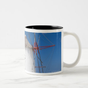 Griechenland, die Kykladen-Inseln, Mykonos, alte Zweifarbige Tasse