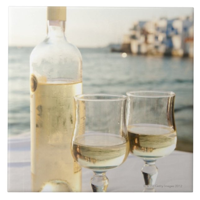 Griechenland, die Kykladen-Inseln, Mykonos, Wein Fliese (Vorderseite)