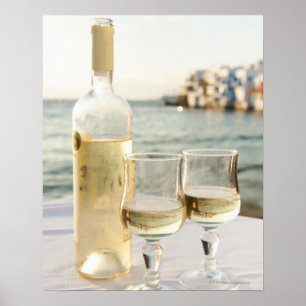 Griechenland, die Kykladen-Inseln, Mykonos, Wein Poster