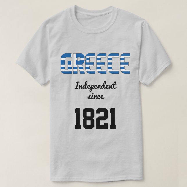 Griechenland Feier zur Unabhängigkeit der Flaggen T-Shirt (Design vorne)