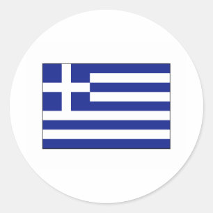 Griechenland FLAG International Runder Aufkleber