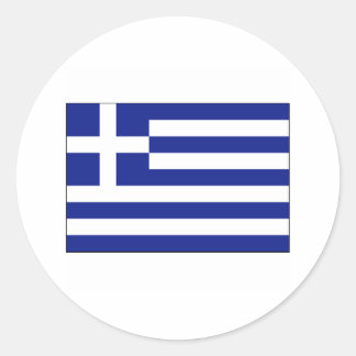 Griechenland FLAG International Runder Aufkleber