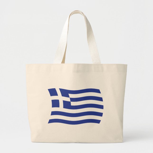 Griechenland Flag Tote Bag Jumbo Stoffbeutel (Vorne)