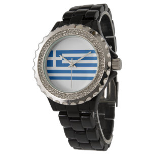 Griechenland-Flagge Armbanduhr