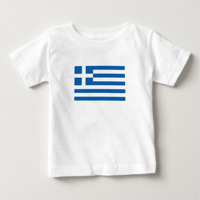Griechenland-Flagge Baby T-shirt (Vorderseite)