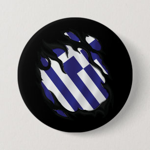 Griechenland-Flagge Button