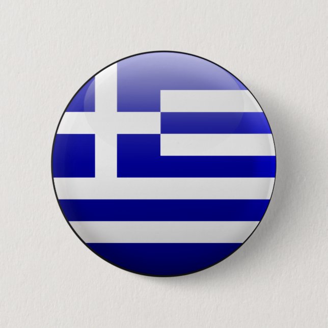 Griechenland-Flagge Button (Vorderseite)