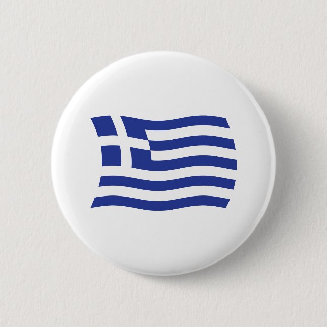 Griechenland-Flagge-Button Button (Vorderseite)