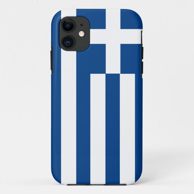 Griechenland-Flagge Case-Mate iPhone Hülle (Rückseite)