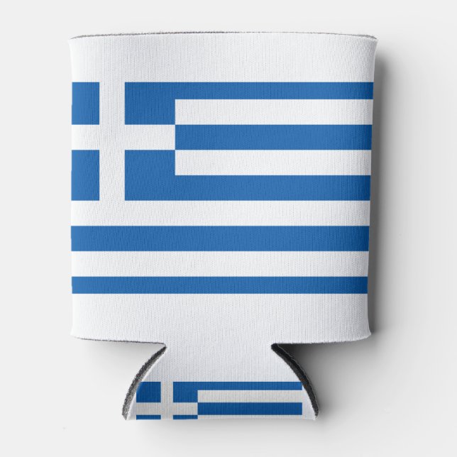 Griechenland-Flagge Dosenkühler (Vorderseite)