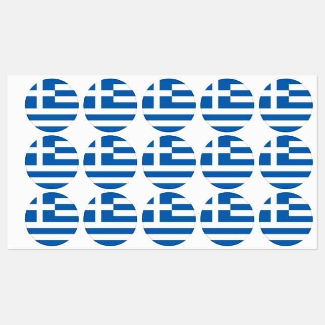 Griechenland-Flagge Etiketten (Blatt)