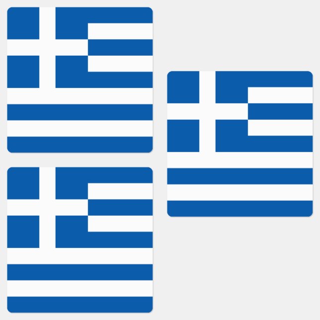 Griechenland-Flagge Etiketten (Gruppe)