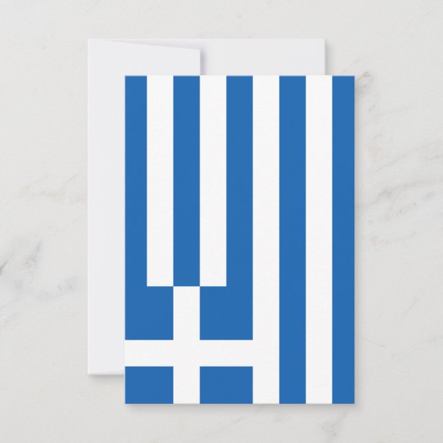 Griechenland-Flagge Flat Dankeschön-Karte Dankeskarte (Vorderseite)