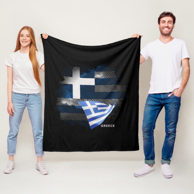 Griechenland-Flagge Fleecedecke (Beispiel)