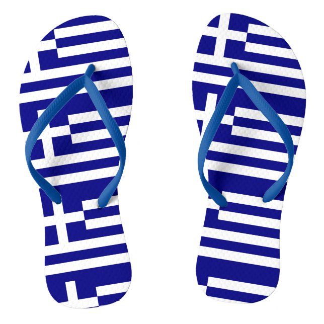 Griechenland-Flagge Flip Flops (Fußbett)