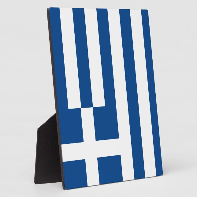 Griechenland-Flagge Fotoplatte (Seite)