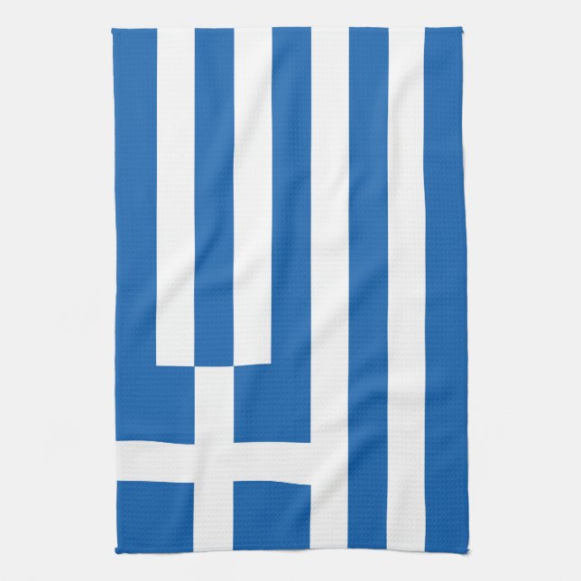 Griechenland-Flagge Geschirrtuch (Vertikal)