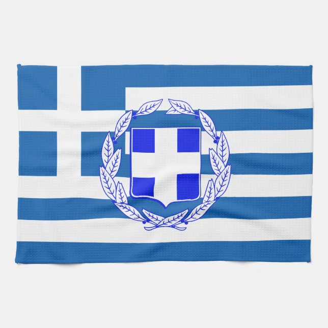 Griechenland-Flagge Geschirrtuch (Horizontal)