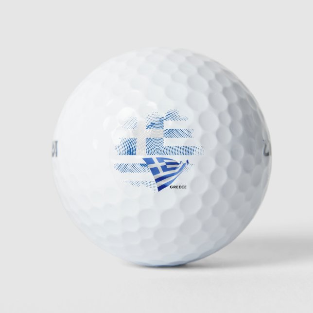 Griechenland-Flagge Golfball (Vorderseite)