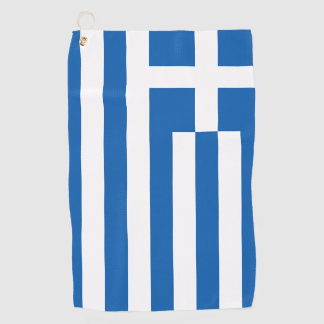 Griechenland-Flagge  Golfhandtuch (Vorderseite)
