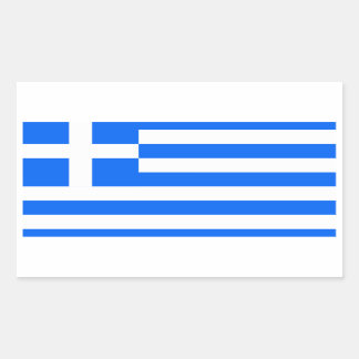 Griechenland: Flagge Griechenlands Rechteckiger Aufkleber