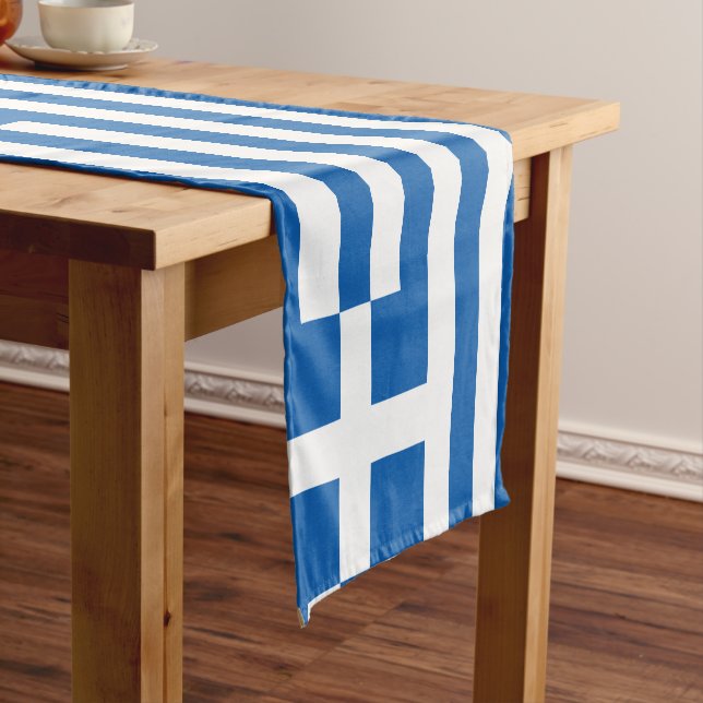 Griechenland Flagge griechisches Patriotikum Kurzer Tischläufer (Beispiel)
