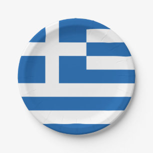 Griechenland Flagge griechisches Patriotikum Pappteller