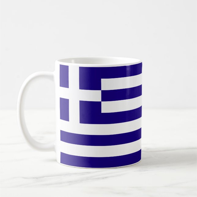 Griechenland-Flagge Kaffeetasse (Links)