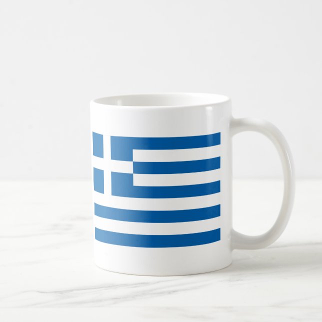 Griechenland-Flagge Kaffeetasse (Rechts)