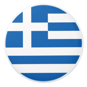 Griechenland-Flagge Keramikknauf