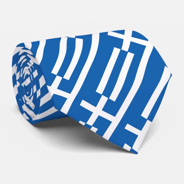 Griechenland-Flagge Krawatte (Gerollt)