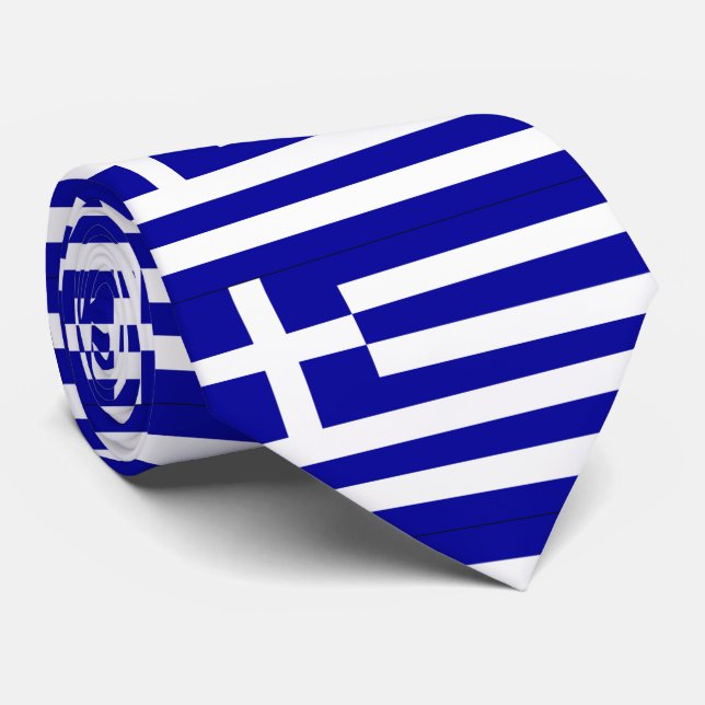 Griechenland-Flagge Krawatte (Gerollt)