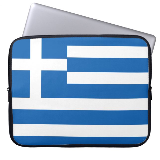 Griechenland-Flagge Laptopschutzhülle (Vorderseite)