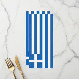Griechenland-Flagge Menükarte