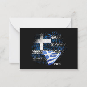 Griechenland-Flagge Mitteilungskarte