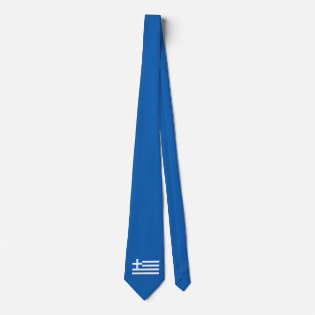 Griechenland Flagge Neck Tie Krawatte (Vorderseite)