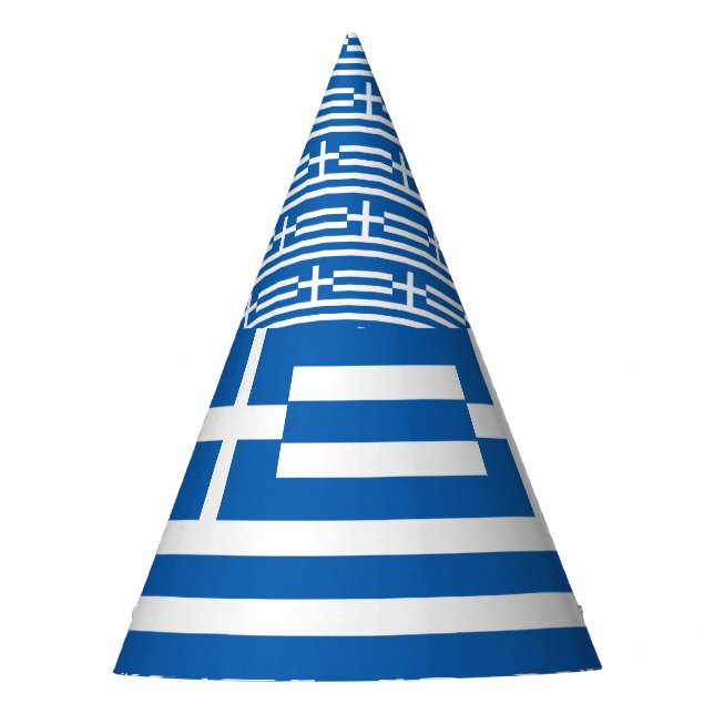 Griechenland-Flagge Partyhütchen (Vorderseite)