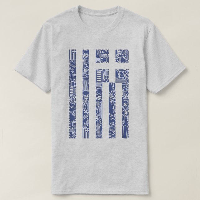 Griechenland Flagge Patriotisches Griechisch T-Shirt (Design vorne)