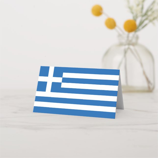 Griechenland-Flagge Platzkarte (Vorderseite)