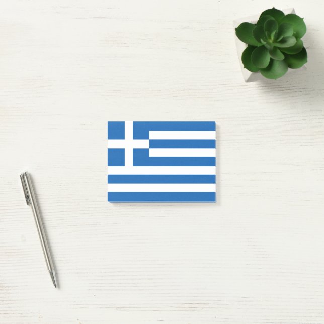 Griechenland-Flagge Post-it Klebezettel (Büro)