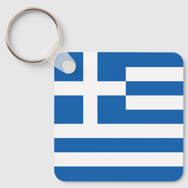 Griechenland-Flagge Schlüsselanhänger (Vorderseite)