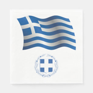 Griechenland Flagge Serviette