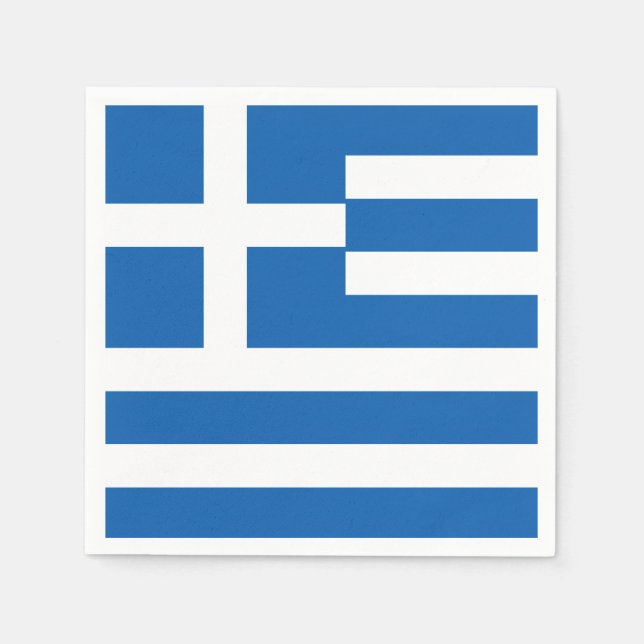 Griechenland-Flagge Serviette (Vorderseite)